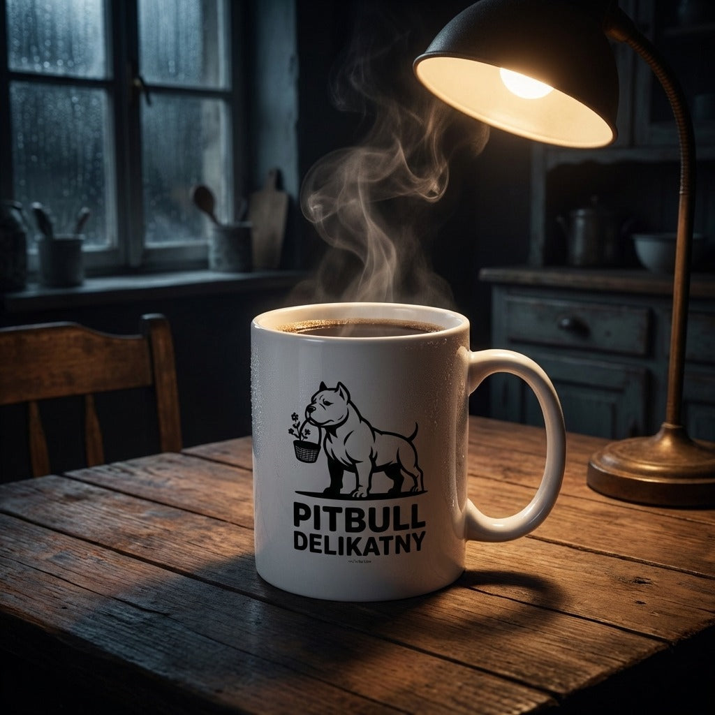 Kubek Pitbull Delikatny v2 prezent dla właściciela psiaka