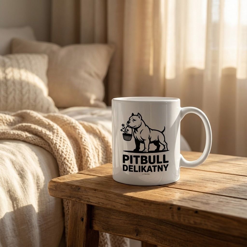 Kubek Pitbull Delikatny v2 prezent dla właściciela psiaka