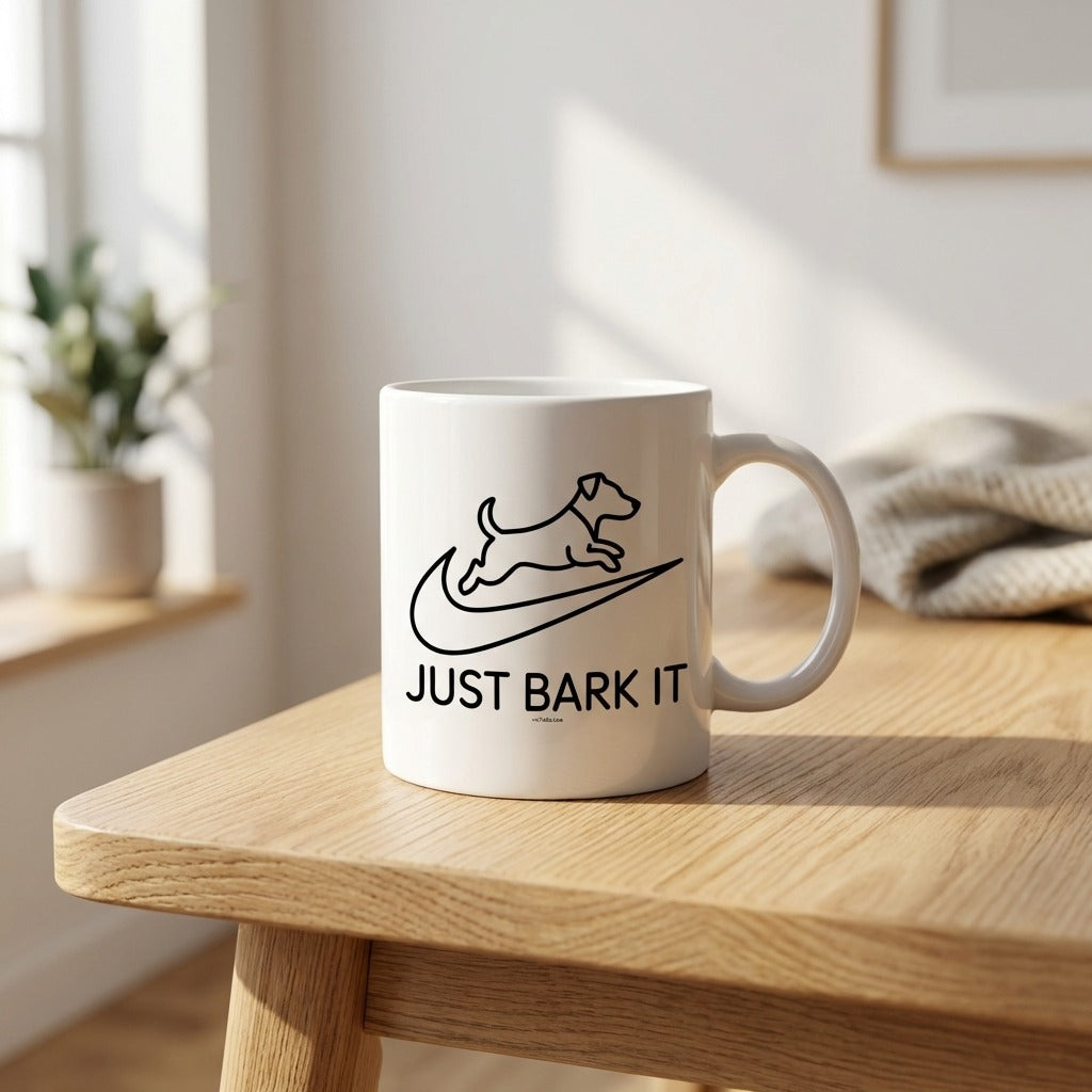 Kubek Just Bark It JRT śmieszny prezent dla psiarzy