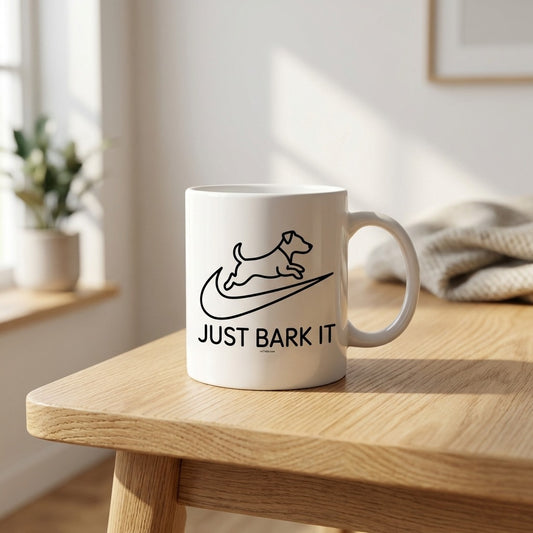 Kubek Just Bark It JRT śmieszny prezent dla psiarzy