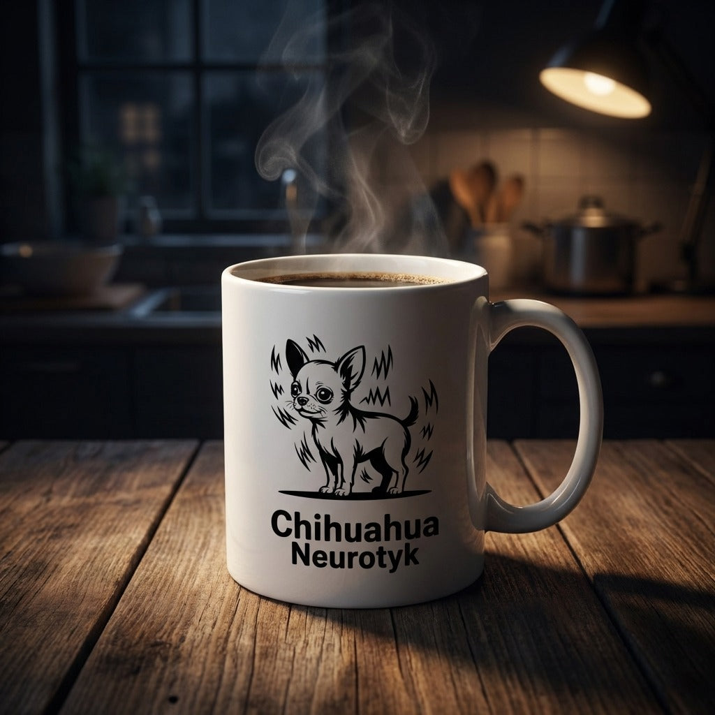 Kubek Chihuahua Neurotyk śmieszny prezent dla psiarzy