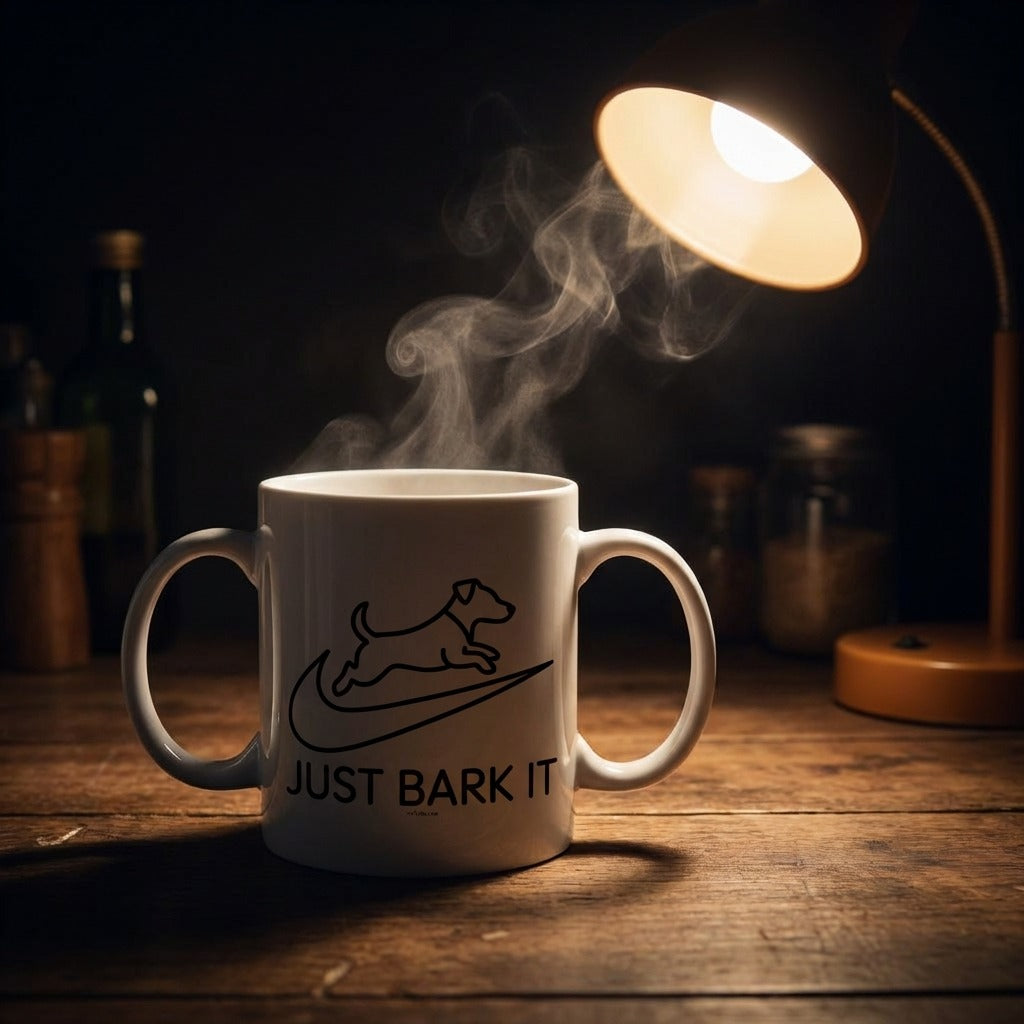 Kubek Just Bark It JRT śmieszny prezent dla psiarzy