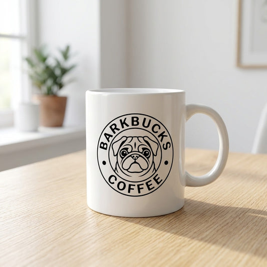 Kubek Barkbucks Mops śmieszny prezent dla psiarzy