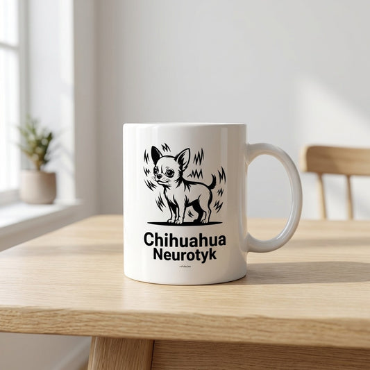 Kubek Chihuahua Neurotyk śmieszny prezent dla psiarzy